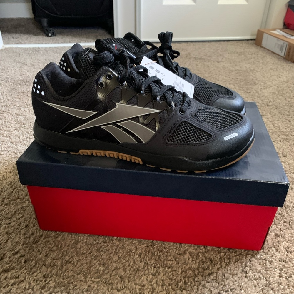 Reebok Nano 2.0 Men's Black and Silver Athletic Shoes